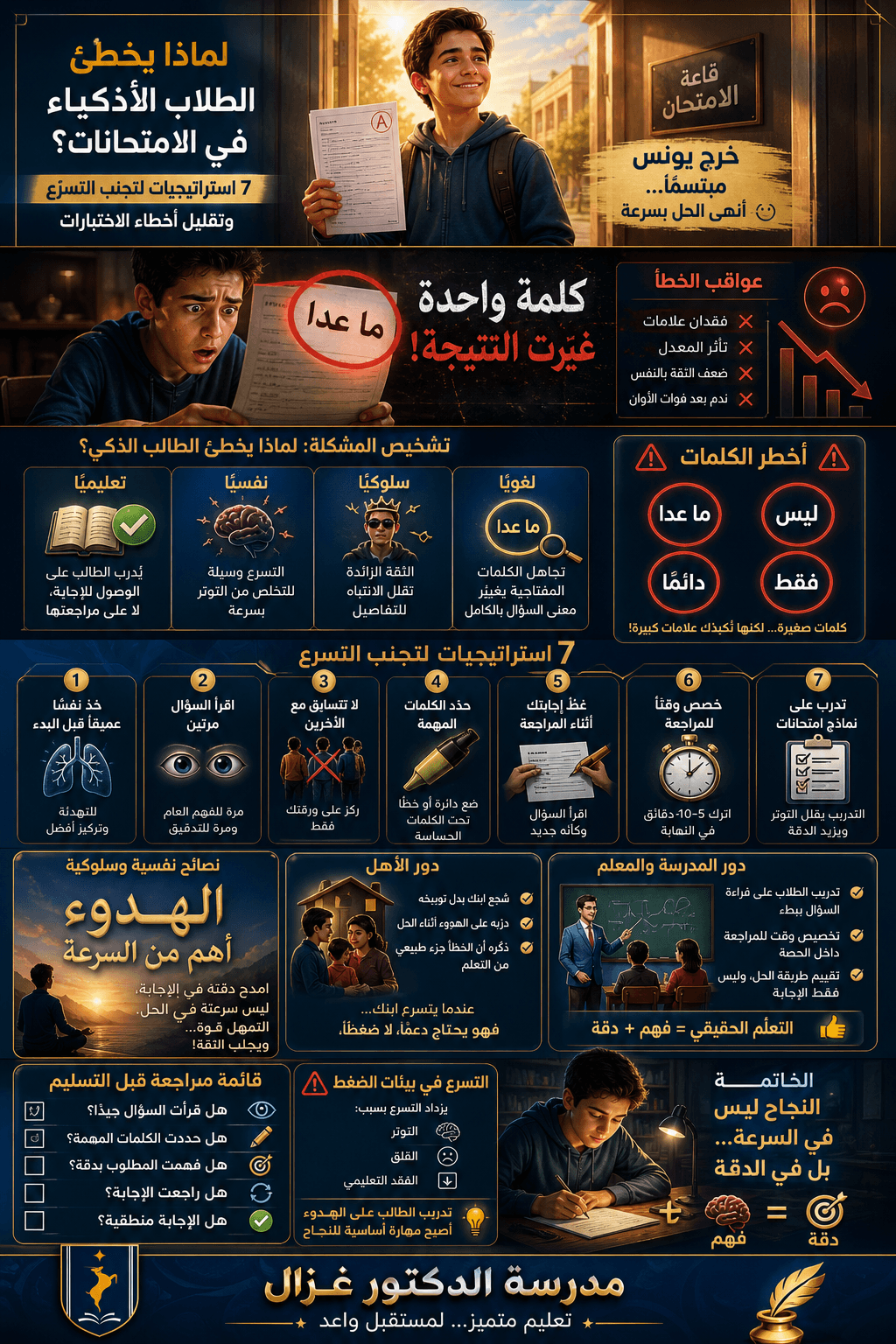 🔍 كيف تتجنب الأخطاء الشائعة في الامتحانات: نصائح للطلاب الأذكياء